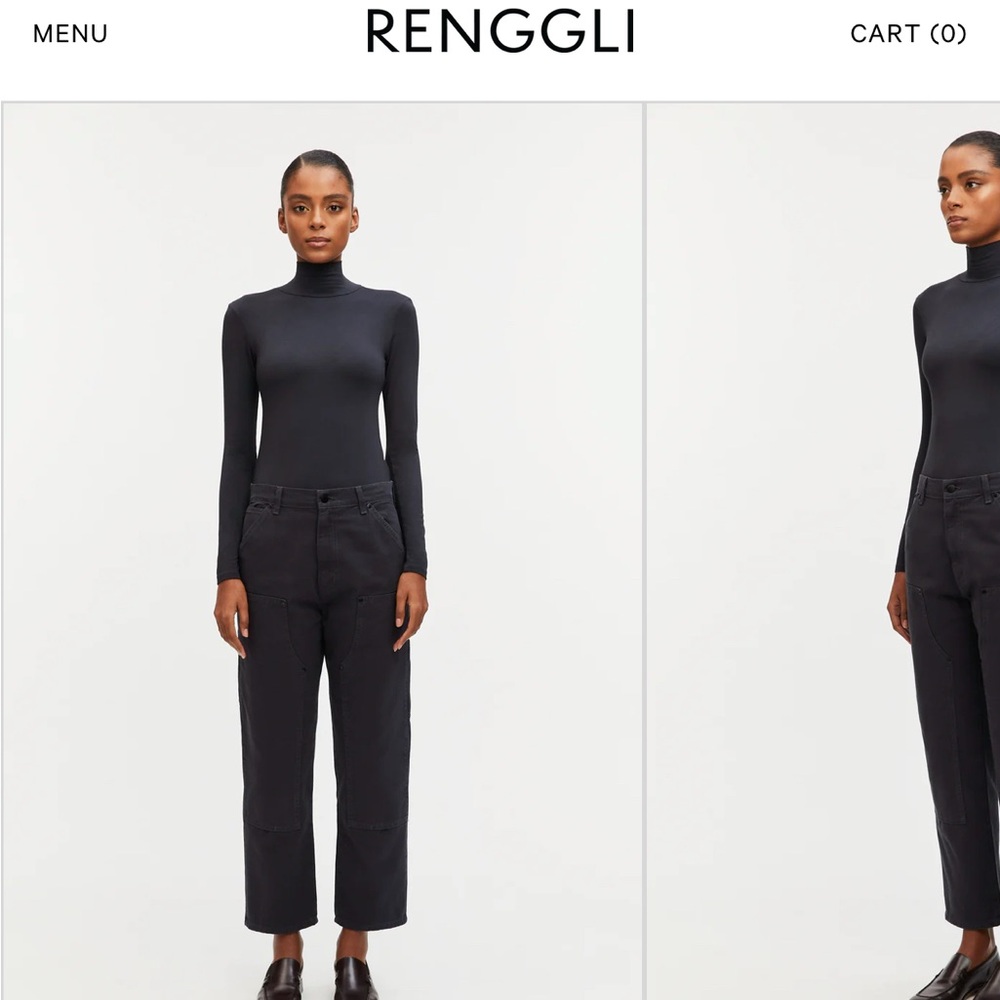 RENGGLI BOYFRIEND FIT WORK PANT SLATE 27